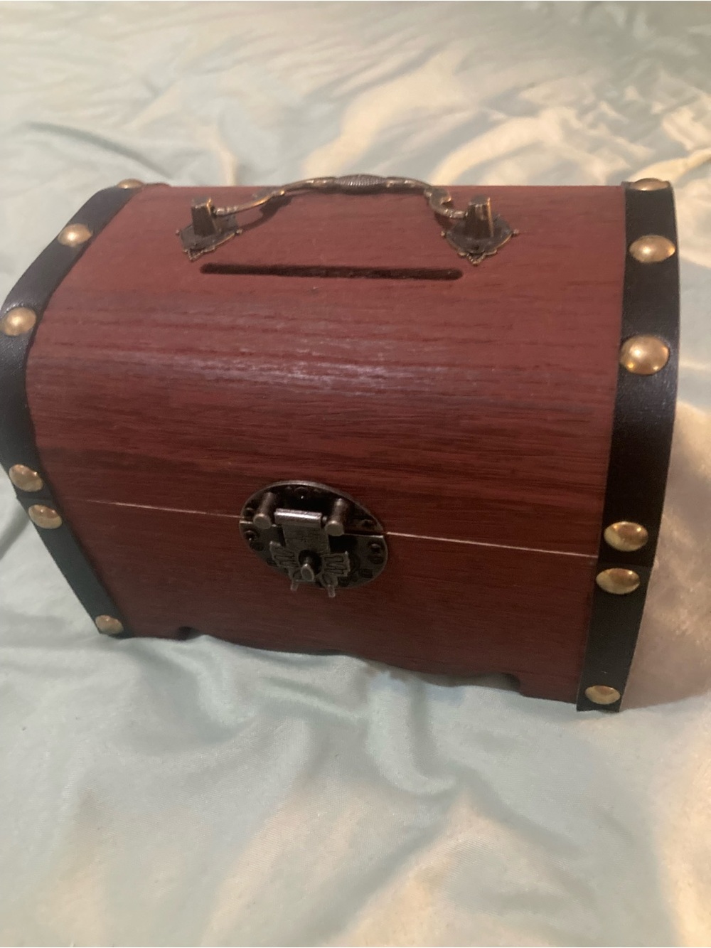 Wooden Treasure Chest Money Box - Brown